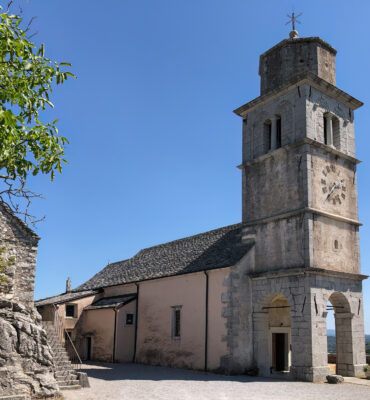 The Sanctuary of Monrupino church, Rocca di Monrupino near Trieste, Friuli-Venezia Giulia, north east Italy.